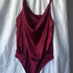 Elegant Burgundy Bodysuit